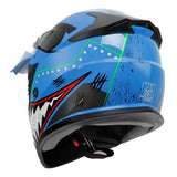 TCMT Youth Kids DOT Motocross Off-Road Helmet Blue - TCMTMOTOR