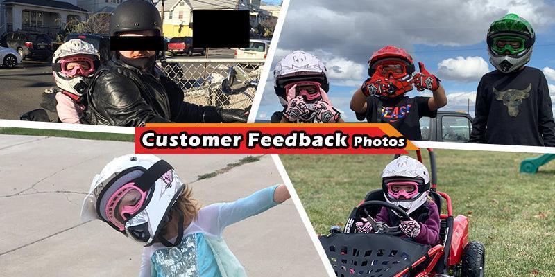 TCMT Pink Butterfly Youth Kids DOT Motocross Off-Road Helmet - TCMT